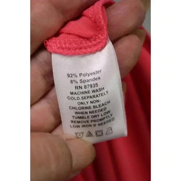 Susan Graver Maxi Coral Sleeveless Dress-Size XL-Stretchy-Flowy-Romantic - Picture 5 of 7